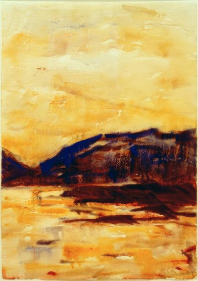 Golden Evening Light at Lake Maggiore by Christian Rohlfs